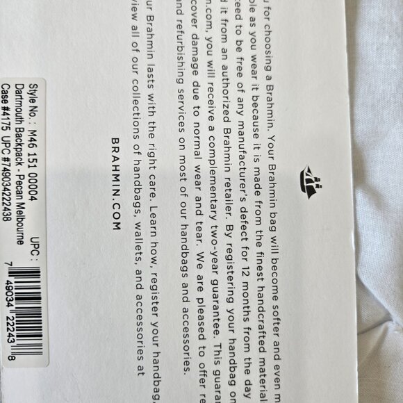 BRAHMIN - Dartmouth Backpack - Pecan Melbourne - Picture 8 of 8